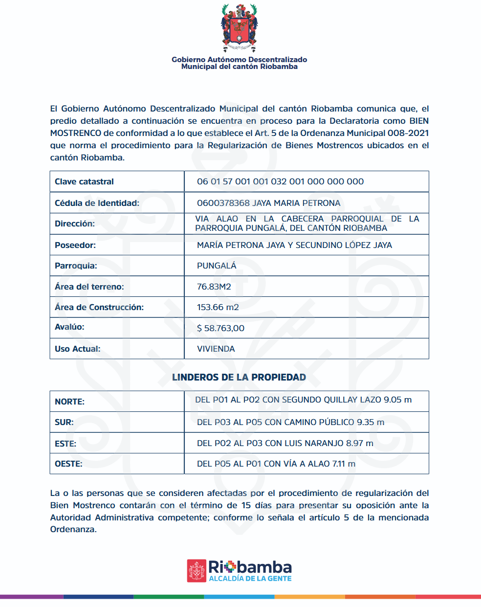 COMUNICADO - Bienes Montresco Redes